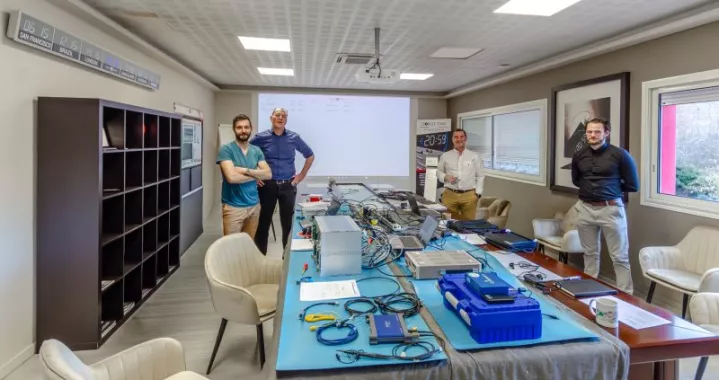 Gorgy Time team during a FAT test for custom time servers and high-performance time synchronization solutions.