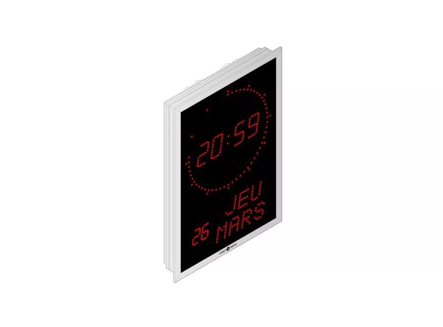 Horloge digitale calendrier LEDICA ALPHA 7.60.M