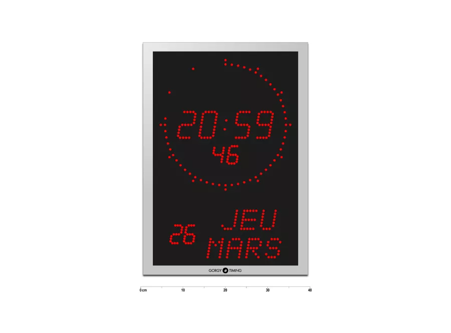 Horloge digitale calendrier LEDICA ALPHA 7.60.M.S