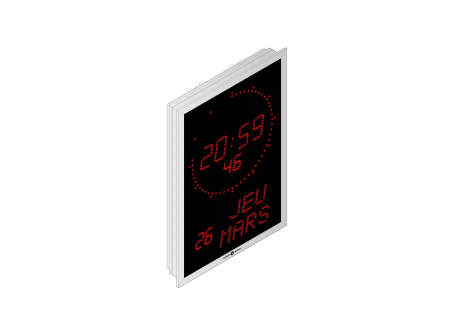 LEDICA ALPHA 7.60.M.S calendar digital clock