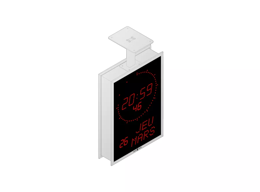 Horloge digitale calendrier LEDICA ALPHA REVERSO 7.60.M.S
