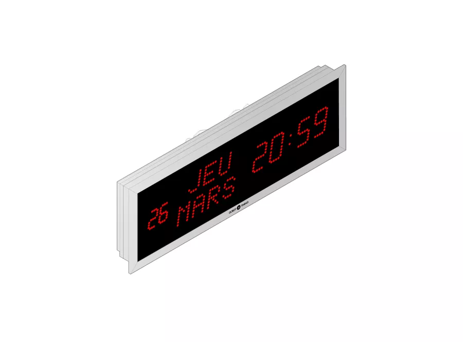 Horloge digitale calendrier LEDICA ALPHA 7.M