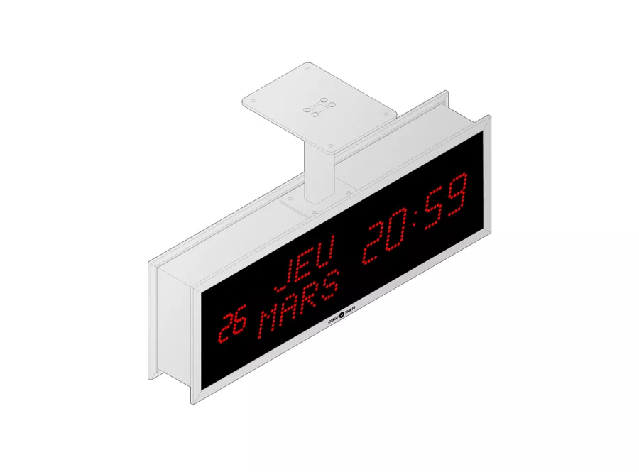 LEDICA ALPHA REVERSO 7.M calendar digital clock