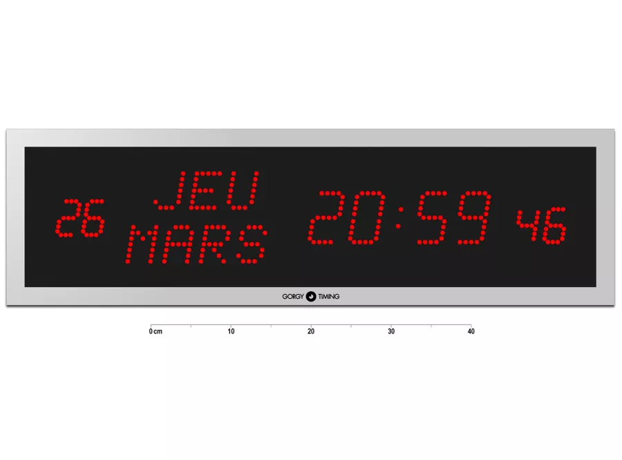 Horloge digitale calendrier LEDICA ALPHA 7.M.S
