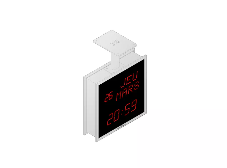 LEDICA ALPHA SQUARE REVERSO 7.M calendar digital clock
