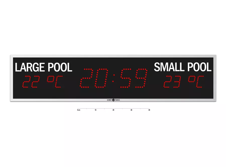 LEDI POOL digital clock with temperature