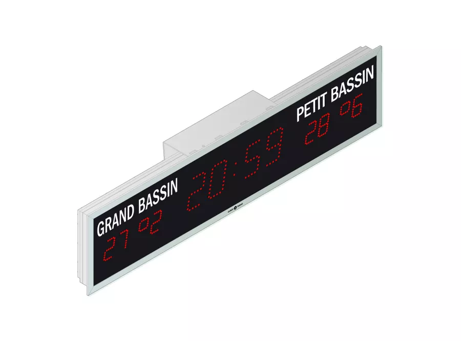 Horloge digitale avec température LEDI POOL