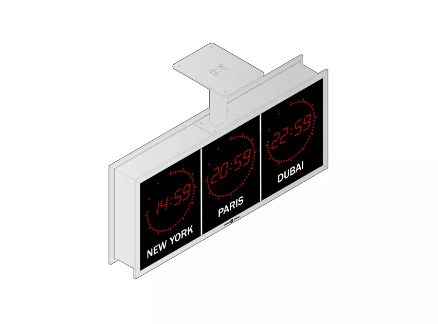 LEDI WORLD 5.60 REVERSO multizone digital clock 
