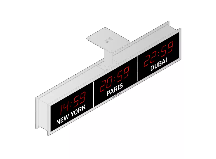 LEDI WORLD 7 REVERSO multizone digital clock