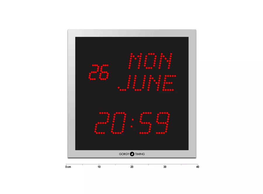 LEDICA ALPHA CARRE 7.M calendar digital clock