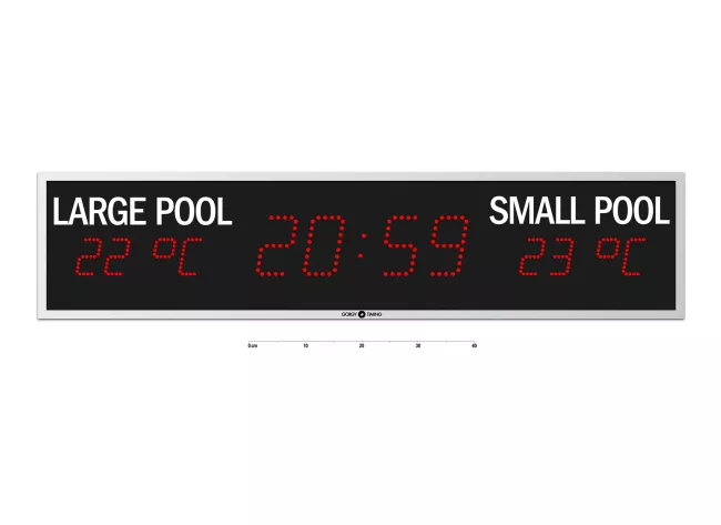 LEDI POOL digital clock with temperature